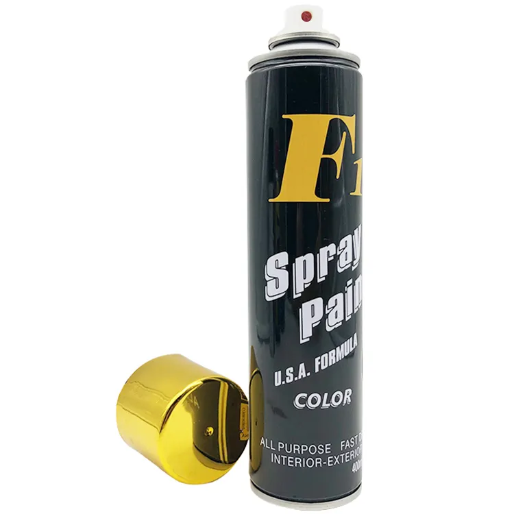 Shining Gold Effect Golden Spray Paint Metallic Lacquer Painting Material for Graffiti Manufacturer Product