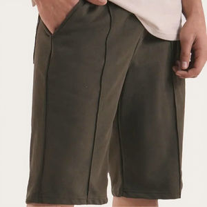 Summer <b>Men's</b> Sporty Golf Leisure Sports Trendy Mid Elastic Waist Casual Solid Color Breathable Pit Hot Knitted Worsted <b>Shorts</b> - Product Image 3