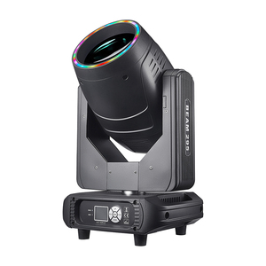 Đèn <span class=keywords><strong>Beam</strong></span> Moving Head Mini 9R Lyre 295w Pro Sharpy chuyên nghiệp vớ<span class=keywords><strong>i</strong></span> vòng đèn LED dùng cho <span class=keywords><strong>s</strong></span>ân khấu, vũ trường, DJ, club, đèn đêm - Product Image 1