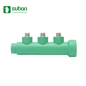 Collettore PPR a 3, 4 e 5 vie con filettature esterne, sistema di distribuzione per tubi PPR, <span class=keywords><strong>raccordo</strong></span> per tubi ad alto flusso - Product Image 4