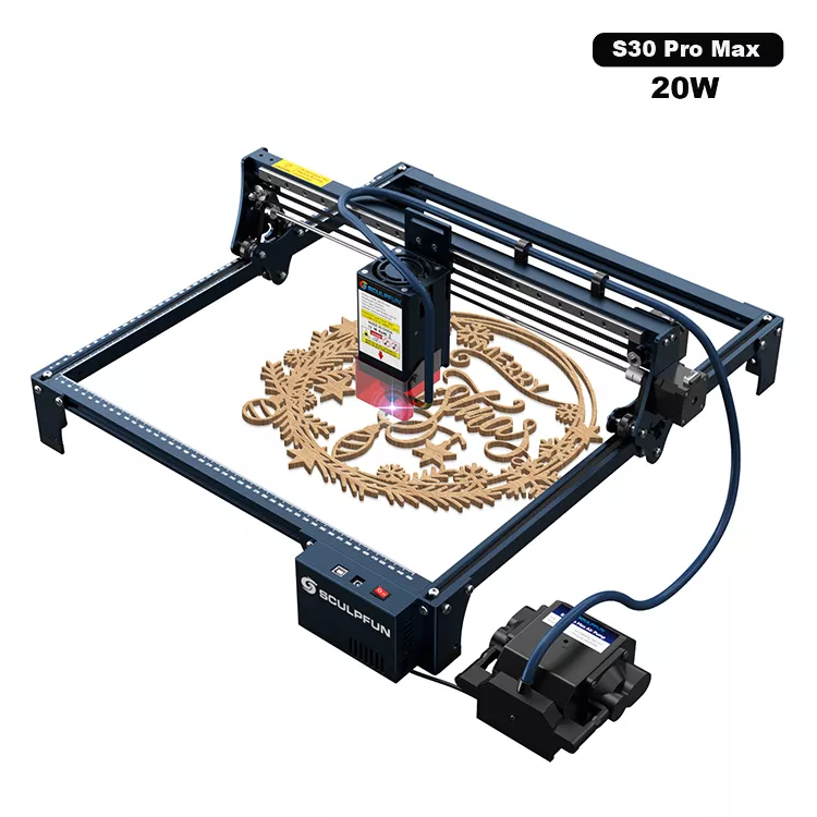 Sculpfun S30 PRO Max 20W Automatisches Luf tunter stützung system Schneid drucker Laser gravur maschine für Holz Leder Metall Acryl