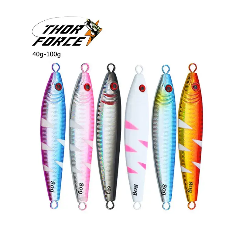 THORFORCE. 40g 60g 80g 100g Thunfisch köder Vertikale Salzwasser vorrichtungen Slow Pitch Deep Sea Slow Jigging Köder Angel köder