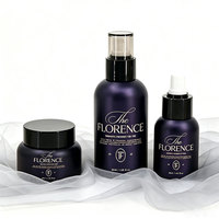 Ensemble d'emballages cosmétiques en verre écologiques, flacon pompe rechargeable pour émulsion, pot à crème réutilisable pour lait hydratant pour le visage
