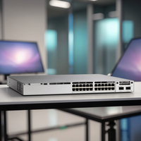 Nouveau commutateur Cisco Catalyst C9300-24P-A original, série 24 ports avec 4 uplinks SFP Gigabit, PoE+, garantie 1 an, SNMP, QoS