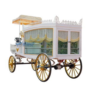 2026 Electric Hearse Funeral Carriage Modern Black Funeral Carriage Antique Glass Carriage Funeral Carriage Electric Horse Cart - Product Image 5