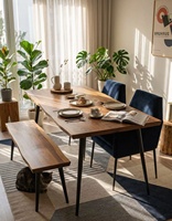 Chaise de salle à manger en bois de style nordique, chaise de bar, ensemble table et chaises – Prix de gros