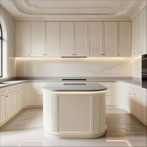 Armoires de cuisine modernes, armoires de rangement modulaires en bois de luxe personnalisées, ensemble complet, livraison rapide, prêt à assembler - Product Image 6