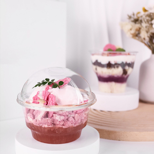 Dùng một lần nhỏ rõ ràng nước sốt cốc Sundae tráng miệng Kem Bánh bao bì ly nhự<span class=keywords><strong>a</strong></span> - Product Image 4