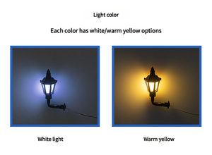 Thu nhỏ mô hình kiến trúc Đèn tường quy mô nhựa Thủ công mỹ nghệ cho Dollhouse phụ kiện chiếu sáng - Product Image 5