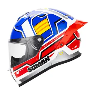 SOMAN F1 i più nuovi caschi moto integrale Casco Racing Street Capacetes DOT & CCC approvazione