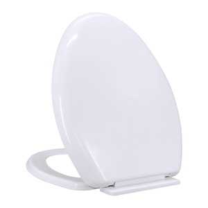 Siège de toilette en plastique de haute qualité en forme de V à rotation lente XJ-122, accessoire de salle de bain, couvercle de toilette - Product Image 1