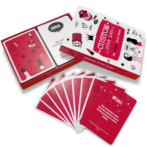 Çin toptan özelleştirilmiş baskı logosu oyun kart oyunu kağıt Pvc plastik oyun Poker kartları