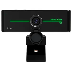 Webcam Full HD USB PC 4K para conferência e reunião, câmera óptica Zoom 4K