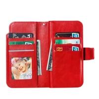 Étui portefeuille multifonction en cuir avec 9 emplacements pour cartes pour iPhone 17 Air 16E 16 15 14 13 Mini 12 X XS 11 Pro Max XR 8 7 Plus