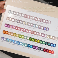 Vernis Gel Effet Œil de Chat 5 en 1 18ML : Base, Constructeur, Structure Effet Œil de Chat & Top Coat – 46 Couleurs Gel UV LED