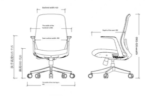 कारखाने थोक आधुनिक न्यूनतम एर्गोनोमिक जाल रचनात्मक कार्यालयों टीम बैठकों के लिए स्विवेल कुर्सी को फिर से खड़ा किया - Product Image 6