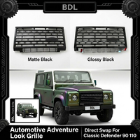 Grille de calandre noire brillante et noire mate pour Land Rover Defender 90 110 1990-2016, remplacement de la grille de pare-chocs avant tout-terrain