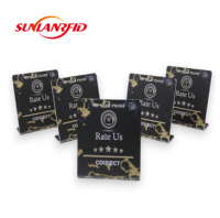 Material de PVC personalizado NFC Tap Card Stand 13,56 MHz Review Menu Stand para Google Bus Ratings Acrílico personalizado para revisiones NFC