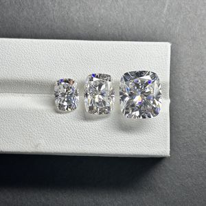 Длинная Подушка D VVS белая 8x10 мм 6x8 мм удлиненная Подушка огранка Муассанит бриллиантовый драгоценный камень - Product Image 2