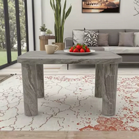 Table basse moderne en bois MDF au design contemporain avec autocollant 3D pour la maison, le salon, le bureau, l'école, l'hôtel ou les meubles