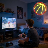 Enseigne néon personnalisée Neonwall OEM ODM, enseigne néon LED Basketball pour le sport, le streetwear, la salle de jeux, l'angle de réception et la décoration murale