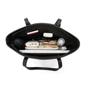 Sac fourre-tout tendance pour femme, couleur unie, grande capacité, avec poignées, pour le bureau, les affaires, le travail, l'école, l'université - Product Image 3