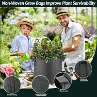 Sacs de culture pliables en fibre végétale de 400 ml, respirants, résistants aux intempéries, style classique, pots de jardin d'extérieur pour légumes