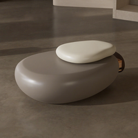 Table basse rotative minimaliste moderne avec design de galets Mobilier de maison créatif pour petit appartement ou villa Salon