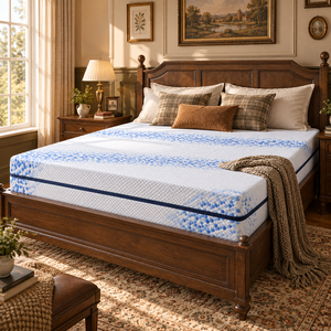 Surmatelas graphite mémoire respirant rafraîchissant mousse <span class=keywords><strong>polyuréthane</strong></span>, 4 couches, <span class=keywords><strong>housse</strong></span> à glissière pour maison et hôtels - Product Image 1