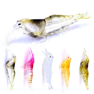 Gambero Richiamo morbido Esca 4.8cm/1g Morbido <span class=keywords><strong>Silicone</strong></span> di Simulazione Realistica di Gamberi gamberetti morbido <span class=keywords><strong>Esche</strong></span> <span class=keywords><strong>Artificiali</strong></span> Morbido di Pesca richiamo - Product Image 4