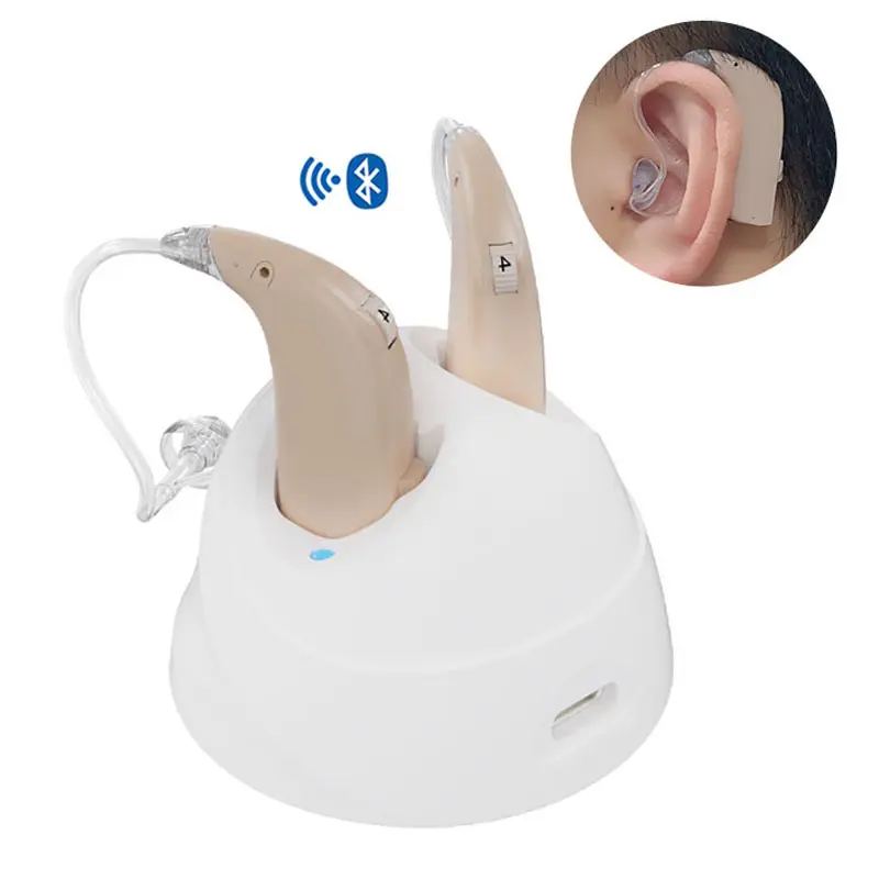 Wholesale OEM ODM BTE Hearing Aid Amplifier Digital Rechargeable Hearing Aids Bluetooth APP Control