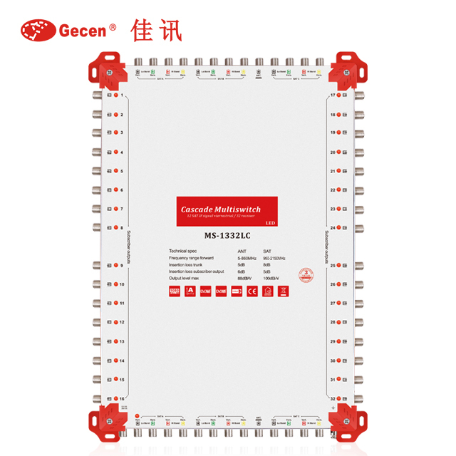 Gecen Satellite TV Multiswitch 13x32 Model MS-1332LC