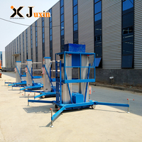 Plateforme élévatrice mobile électrique hydraulique verticale en aluminium à mât simple/double, réglable de 4 à 16 m, petite échelle de travail aérien
