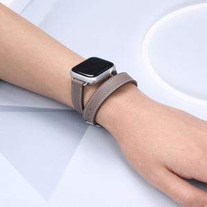 Double bracelet en cuir pour <span class=keywords><strong>Apple</strong></span> <span class=keywords><strong>Watch</strong></span> <span class=keywords><strong>ultra</strong></span> 2 <span class=keywords><strong>49</strong></span> <span class=keywords><strong>mm</strong></span> interchangeable 38/40/41mm 42mm 45mm Bracelets de montre pour Iwatch Series 10 9 8 7 6 5 - Product Image 5