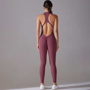 <span class=keywords><strong>Tuta</strong></span> Sportiva da Donna con Design Traforato e Cerniera, <span class=keywords><strong>Jumpsuit</strong></span> <span class=keywords><strong>Aderente</strong></span> per Yoga e Corsa, Taglie Forti - Product Image 3