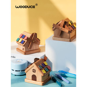 Caja de Madera Wooduce para Guardar Dientes de Leche y Cabello de Bebé con Techo Colorido - Product Image 2