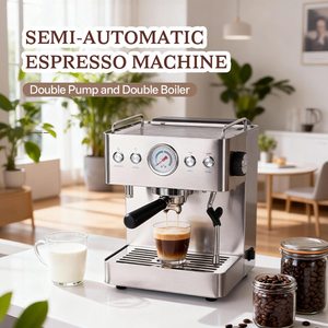 เครื่องชงกาแฟเอสเพรสโซแบบกึ่งอัตโนมัติสำหรับใช้งานเชิงพาณิชย์ ปั๊มคู่ หม้อต้มคู่ ให้ประสบการณ์กาแฟระดับมืออาชีพ - Product Image 2