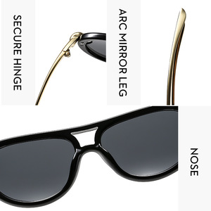Occhiali da Sole Donna alla <span class=keywords><strong>Moda</strong></span> con Doppio Ponte Annodato per l'Estate Protezione UV400 Lenti AC per Esterni - Product Image 5