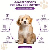 Masticables Probiotiques pour Chiens Saveur Canard, Matrice de Micro-Équilibre Digestif, pour la Santé Intestinale et Immunitaire, 30 Unités, Vente en Gros
