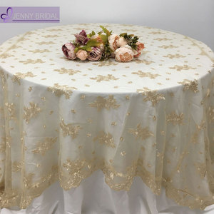 TL002B avorio del merletto del commercio all'ingrosso tabella del merletto corridore o pizzo sovrapposizioni tavolo tovaglie e bianco - Product Image 2