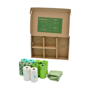 Biyobozunur çevre dostu özel özel etiket taşınabilir 4 8 Rolls kompost Compostable Pla Pet köpek Poop atık torbası eğitim için - Product Image 2