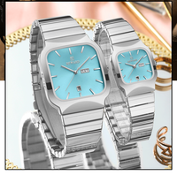 REWARD 611264 Montre-bracelet à quartz populaire avec calendrier complet et bracelet en acier pour hommes et femmes, montres pour couples