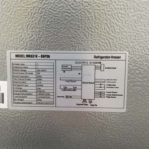 Kulkas Pintu Kaca Hitam 631L <span class=keywords><strong>French</strong></span> Door 4 Pintu Display Kelas A Inverter Hemat Energi Pendingin Udara Pembekuan Cepat 220v Oem - Product Image 6