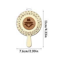Disque de déchiffrement de mot de passe rond en bois Détective en bois Espion Décodage Roue Escape Room Décryptage Mot de passe Plaque Party Game Prop