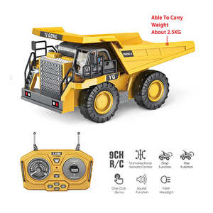 Télécommande Nouveauté Jouets radiocommandés à l'échelle 1/24 2.4G 9CH Camion à benne basculante en alliage RC Véhicule d'ingénierie Jouets de voiture d'excavatrice - Product Image 6