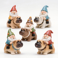 Gnome gothique en résine personnalisable 14 cm, avec crocs de vampire assortis, statues de nains, ailes de chauve-souris sur mesure, ornement d'Halloween effrayant