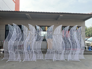 SMOOTH High Quality Leaves mesh With Light Metal Wedding Led <b>Backdrop</b> <b>stand</b> Event Decor - Product Image 5