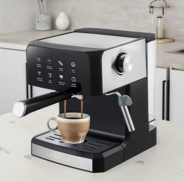 Italian Coffee Machine Home Use Semi-automatic Espresso and Milk Frothing Machine Electric Coffee Roaster Household Commercial