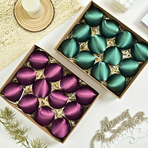 ลูกบอลคริสต์มาสผ้าซาตินสุดหรูใหม่ ลูกบอลตกแต่ง<span class=keywords><strong>ต้น</strong></span>คริสต์มาสผ้ากำมะหยี่เงางาม ชุดของขวัญระดับพรีเมียม 12 ชิ้น - Product Image 2