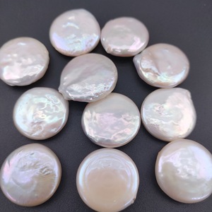 Perlas Barrocas Certificadas con Forma de Botón, Gema de 20 mm, Perla Natural de Agua Dulce Brillante, Redonda, en Forma de <span class=keywords><strong>Disco</strong></span>, Material para Joyería DIY - Product Image 2
